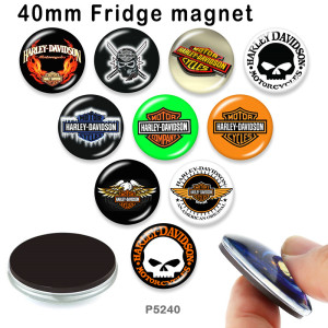 10pcs/lot motorcycle Car  glass picture printing products of various sizes  Fridge magnet cabochon