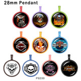 10pcs/lot motorcycle Car  glass picture printing products of various sizes  Fridge magnet cabochon