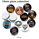 10pcs/lot motorcycle Car  glass picture printing products of various sizes  Fridge magnet cabochon