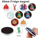 10pcs/lot Christmas  glass picture printing products of various sizes  Fridge magnet cabochon