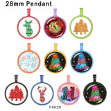 10pcs/lot Christmas  glass picture printing products of various sizes  Fridge magnet cabochon