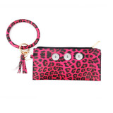 Snaps Leopard print series sandwich bracelet bag fit 18mm snap button jewelry