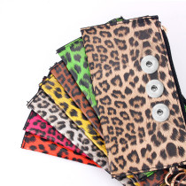 Snaps Leopard print series sandwich bracelet bag fit 18mm snap button jewelry