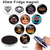 10pcs/lot motorcycle Car  glass picture printing products of various sizes  Fridge magnet cabochon