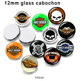 10pcs/lot motorcycle Car  glass picture printing products of various sizes  Fridge magnet cabochon