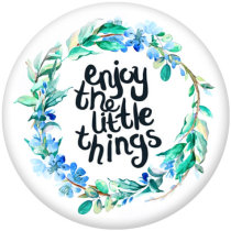 20MM   Faith  Hope  Print  glass snaps buttons