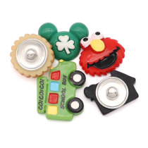 20MM Cartoon metal silver plated snap  charms snaps jewelry