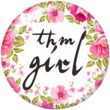 20MM   thank you  Print  glass snaps buttons