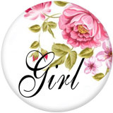20MM  Love  Hope   Print  glass snaps buttons