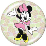 20MM  Cartoon Mickey   Print  glass snaps buttons