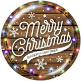 20MM   Christmas  Print  glass snaps buttons