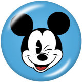 20MM  Cartoon Mickey   Print  glass snaps buttons