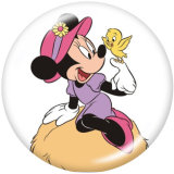 20MM  Cartoon Mickey   Print  glass snaps buttons