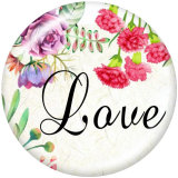 20MM  Love  Hope   Print  glass snaps buttons
