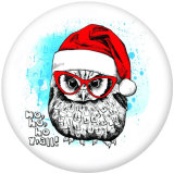 20MM   Christmas  Print  glass snaps buttons