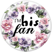20MM   thank you  Print  glass snaps buttons