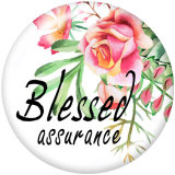 20MM  Love  Hope   Print  glass snaps buttons