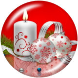 20MM   Christmas  Print  glass snaps buttons