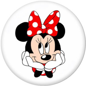 20MM  Cartoon Mickey   Print  glass snaps buttons