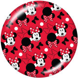 20MM  Cartoon Mickey   Print  glass snaps buttons