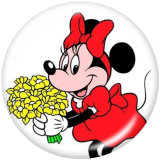 20MM  Cartoon Mickey   Print  glass snaps buttons