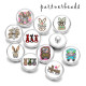 20MM  happy easter  Print  glass snaps buttons