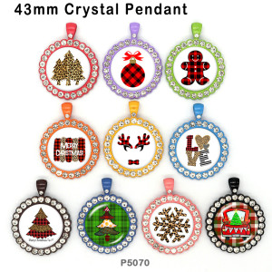 10pcs/lot Christmas  glass picture printing products of various sizes  Fridge magnet cabochon