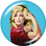 20MM  Pretty Gir  Print  glass snaps buttons