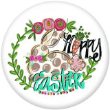20MM  happy easter  Print  glass snaps buttons