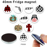 10pcs/lot festival  glass picture printing products of various sizes  Fridge magnet cabochon