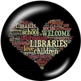 20MM  love  lake girl   Print   glass  snaps buttons