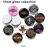 10pcs/lot motorcycle Car  glass picture printing products of various sizes  Fridge magnet cabochon