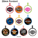 10pcs/lot motorcycle Car  glass picture printing products of various sizes  Fridge magnet cabochon