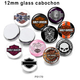 10pcs/lot motorcycle Car  glass picture printing products of various sizes  Fridge magnet cabochon