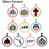 10pcs/lot festival  glass picture printing products of various sizes  Fridge magnet cabochon