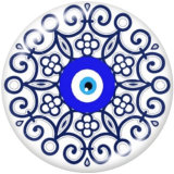 20MM  pattern  eye Print  glass snaps buttons