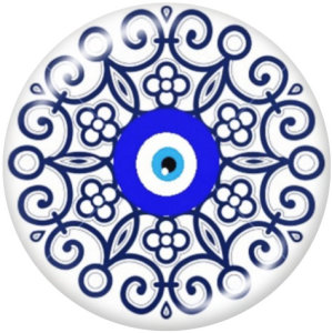 20MM  pattern  eye Print  glass snaps buttons
