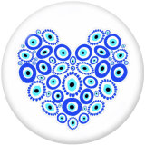 20MM  pattern  eye Print  glass snaps buttons
