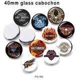 10pcs/lot motorcycle  glass picture printing products of various sizes  Fridge magnet cabochon