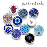 20MM  pattern  eye Print  glass snaps buttons