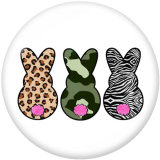 20MM  happy easter  Print  glass snaps buttons