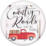 20MM  Cross   Print  glass snaps buttons
