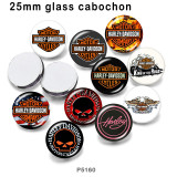 10pcs/lot motorcycle Car  glass picture printing products of various sizes  Fridge magnet cabochon