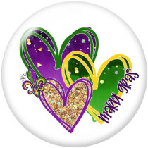 20MM  love  Print  glass snaps buttons