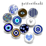 20MM  pattern  eye Print  glass snaps buttons