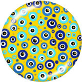 20MM  pattern  eye Print  glass snaps buttons