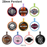 10pcs/lot motorcycle Car  glass picture printing products of various sizes  Fridge magnet cabochon