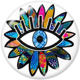 20MM  pattern  eye Print  glass snaps buttons