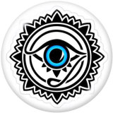 20MM  pattern  eye Print  glass snaps buttons