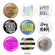 20MM  thank you Print   glass  snaps buttons